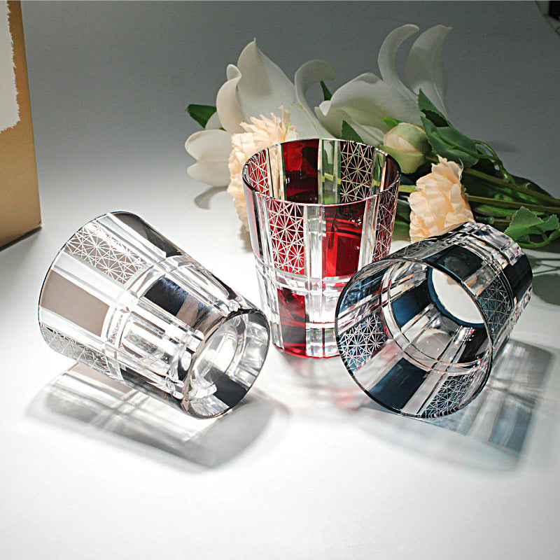 Elegant Crystal Glass Beverage Tumbler For Home Use
